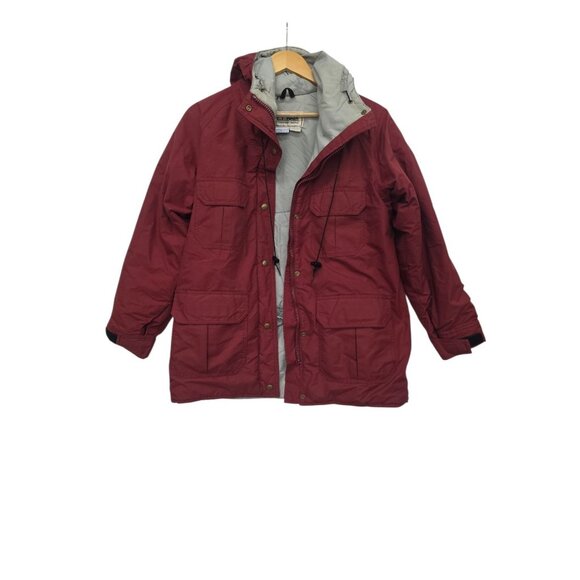 Vintage LL Bean Freeport Maine Parka Jacket Women's Medium Red 1980s USA Made - Picture 1 of 11